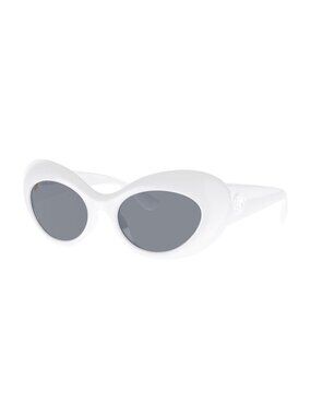 New Authentic Versace Womens White Round Acetate Sunglasses